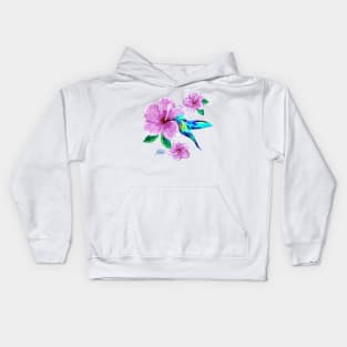 Hummingbird & Flowers Kids Hoodie